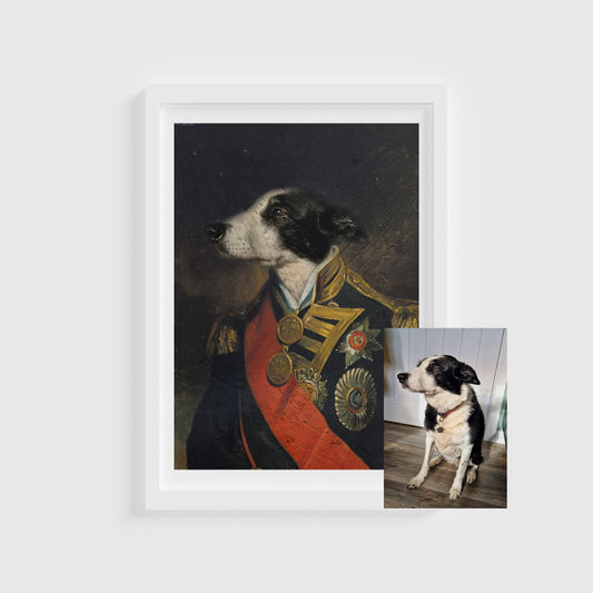 Personalised Royal Pet Portrait Print