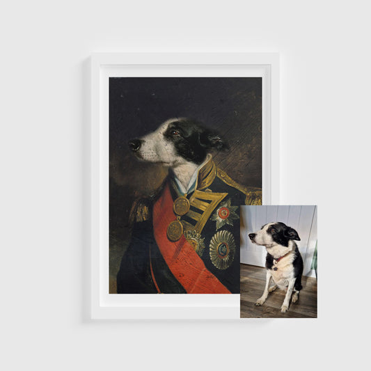 Personalised Royal Pet Portrait Print DIGITAL COPY