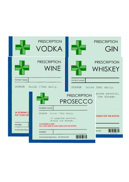 Pack of 5 Prescription Bottle Labels