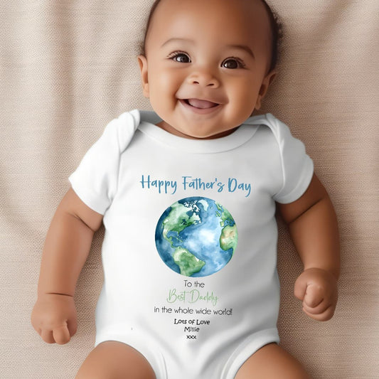 First Father's Day World Baby Vest