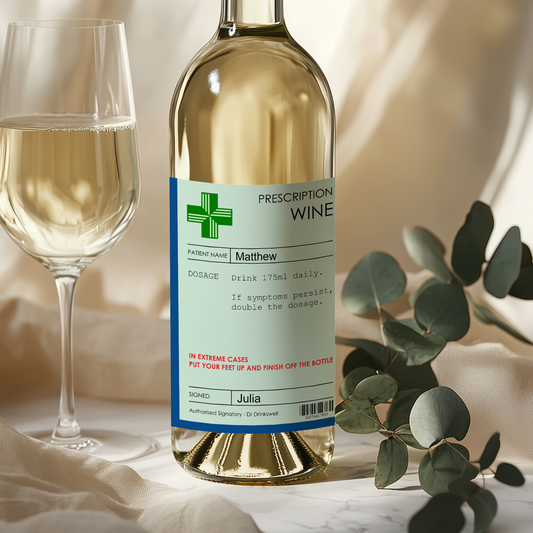 Personalised Prescription Wine Bottle Label