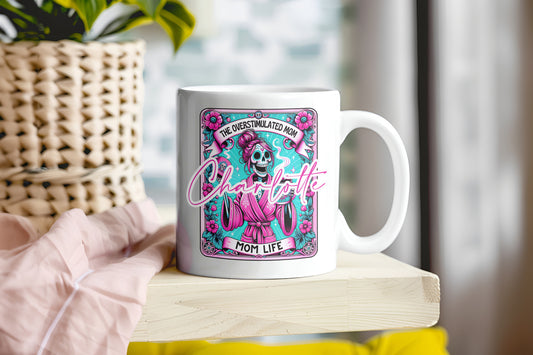 Overstimulated Mom Tarot Personalised Mug