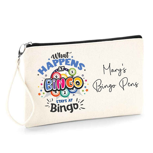 Personalised What Happens At Bingo, Stays At Bingo Bag