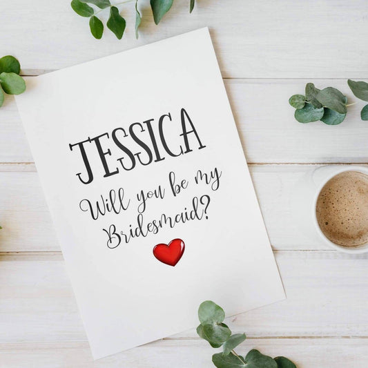 Personalised Bridal Party Proposal Card