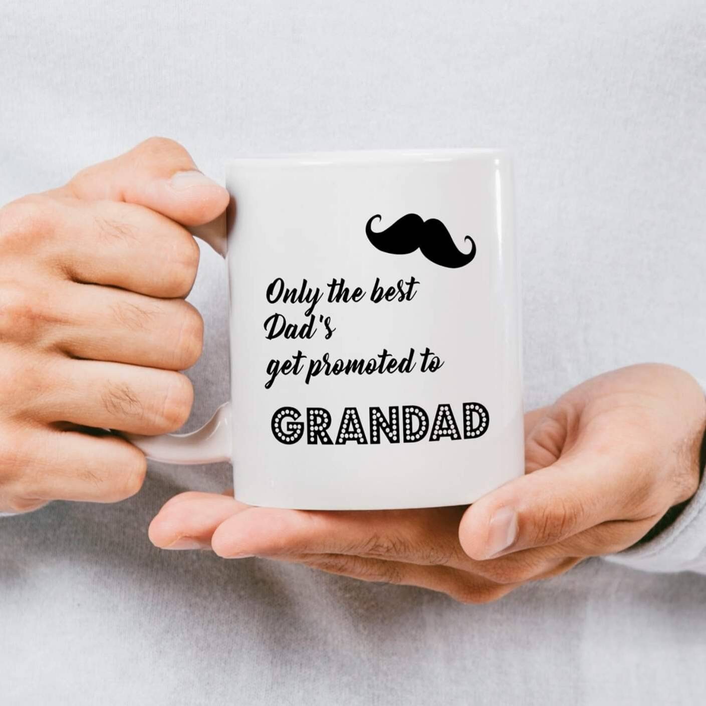 Personalised Only The Best Dads Get Promoted To Grandad Mug
