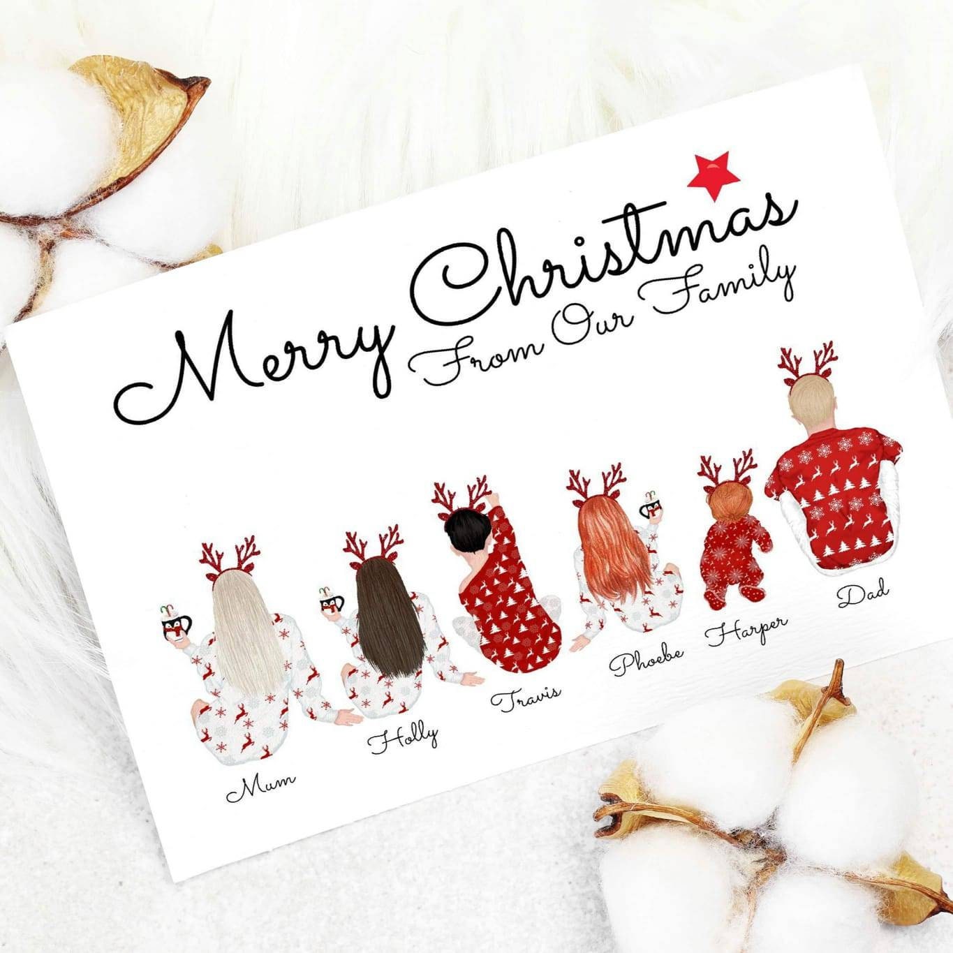 Personalised Christmas Onesie Card Pack of 10