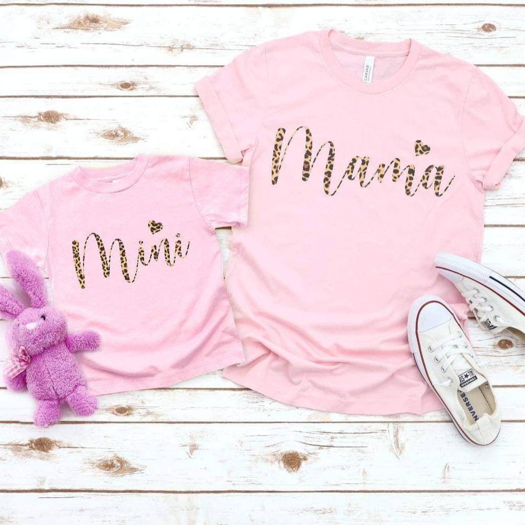 Personalised Matching Mama Mini Tshirt Set