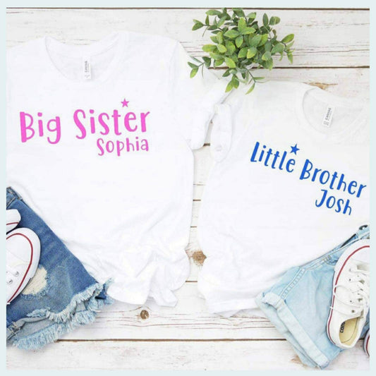 Personalised Sister Brother Matching Tshirt