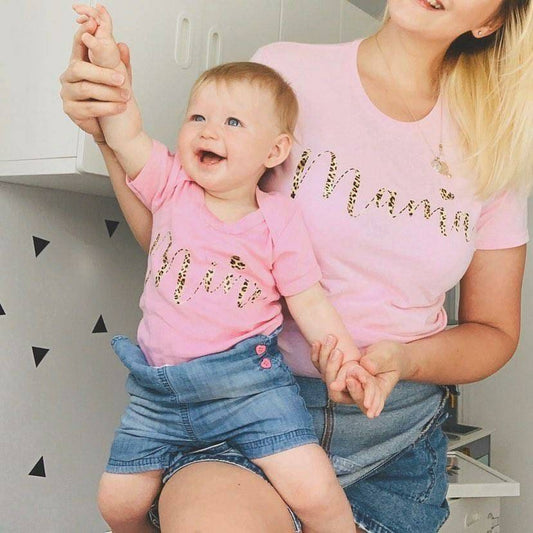 Personalised Matching Mama Mini Tshirt Set