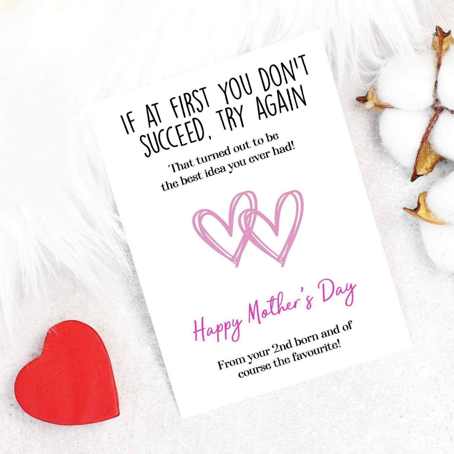 Funny 2nd Born Mother's Day Card
