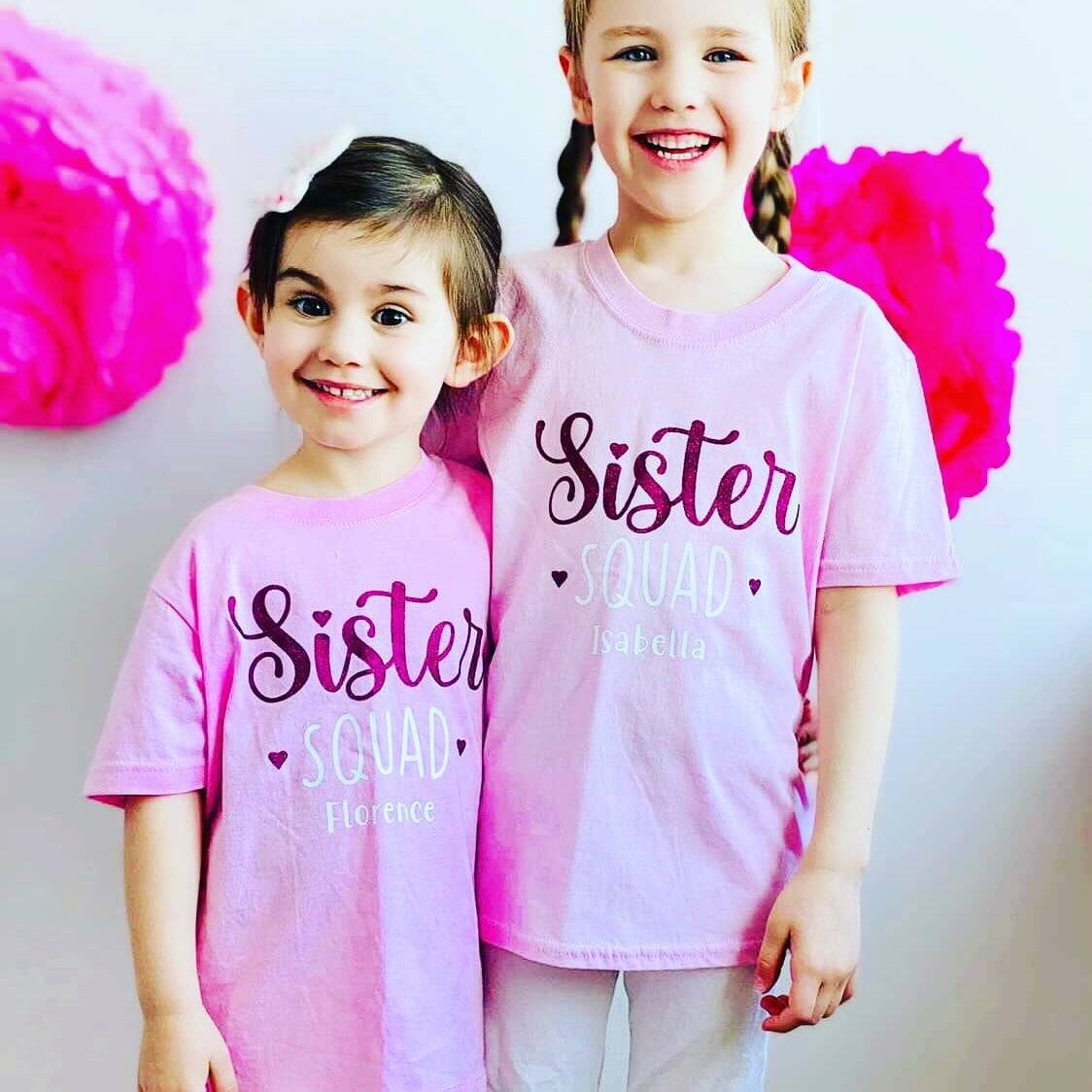 Personalised Sister Squad Tshirt