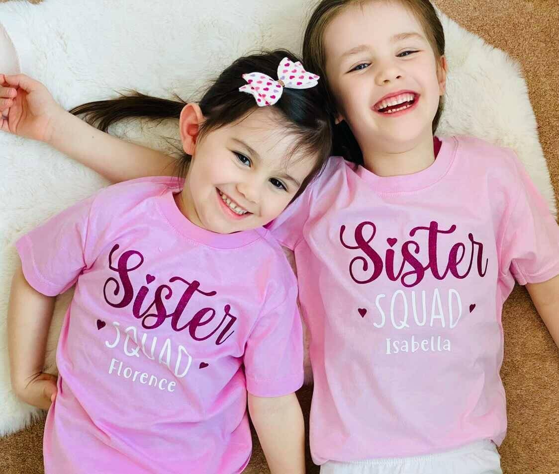 Personalised Sister Squad Tshirt