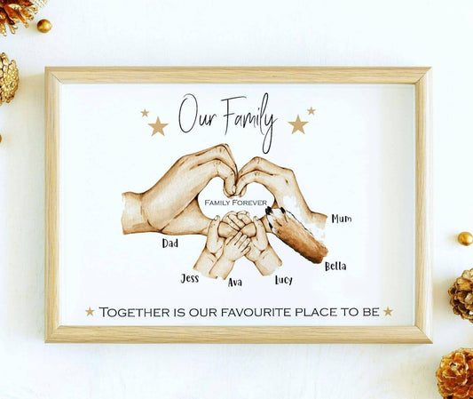 Personalised Family Hands Print