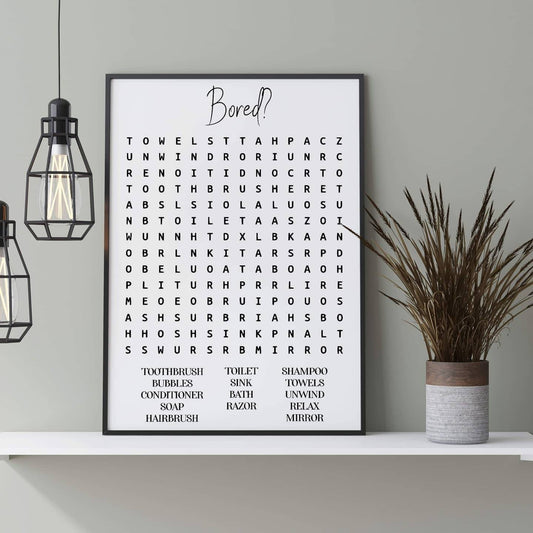 Bathroom Wordsearch Print