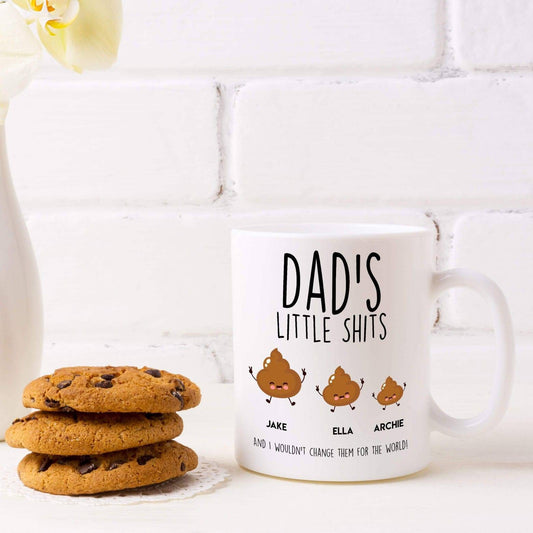 Personalised Dad's Little Shits Mug