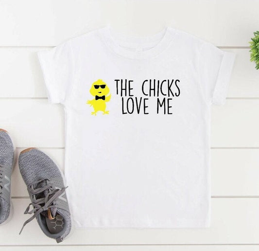 Personalised Easter The Chicks Love Me Tshirt