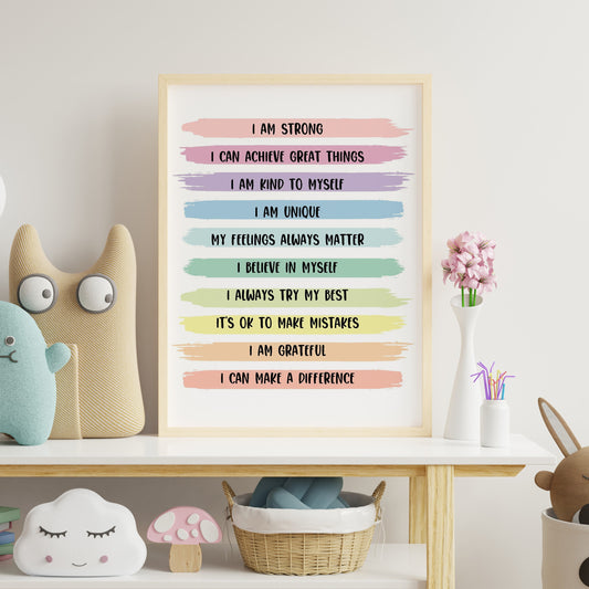 Pastel Rainbow Affirmation Print
