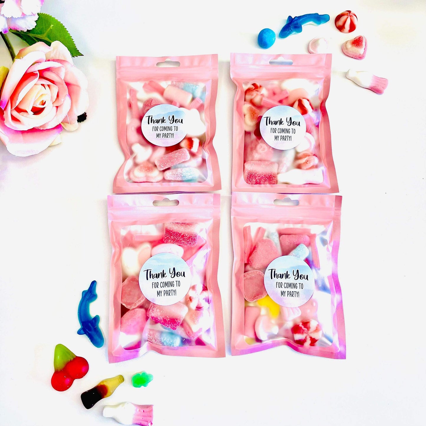 Personalised Filled Baby Shower Favour Sweet Pouches