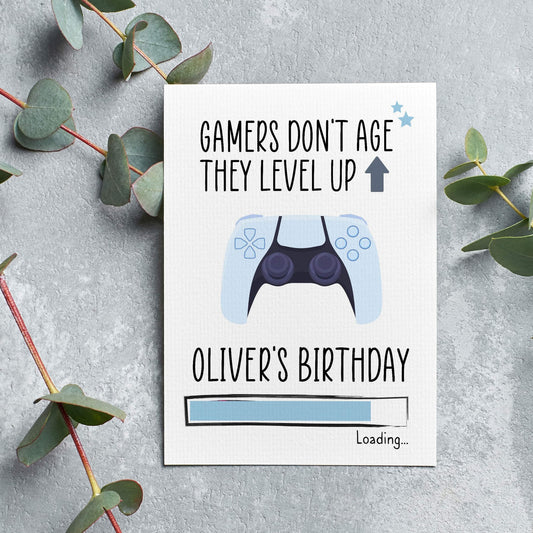 Personalised Birthday Gamer Card