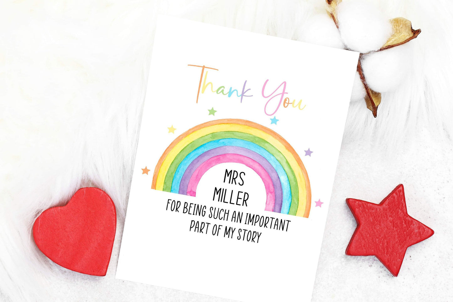 Personalised Thank You Teacher Card