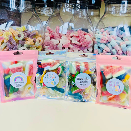 Personalised Filled Birthday Party Bag Sweet Pouches