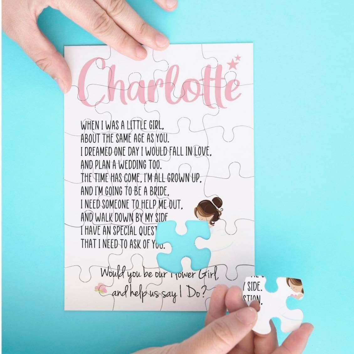 Personalised Flower Girl Proposal Jigsaw