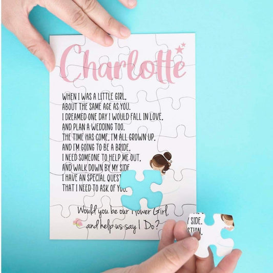 Personalised Flower Girl Proposal Jigsaw