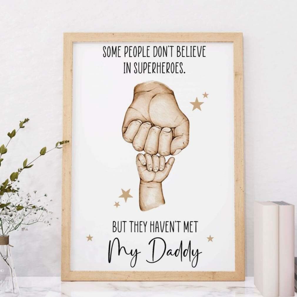 Personalised Dad Superhero Print