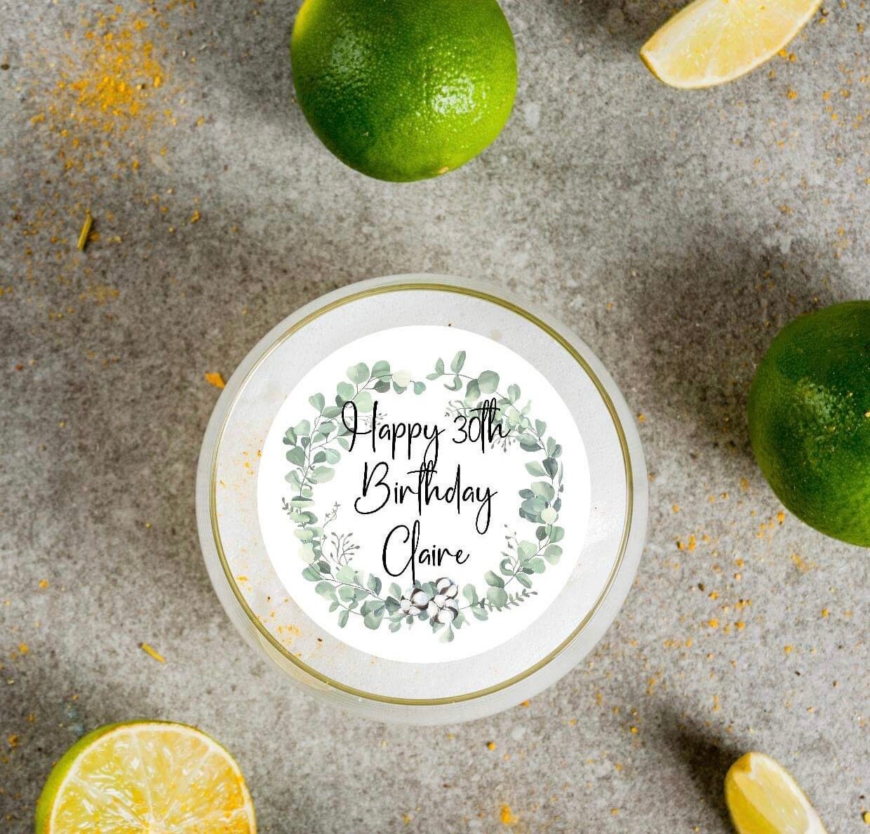 Personalised 40th Birthday Drinks Toppers