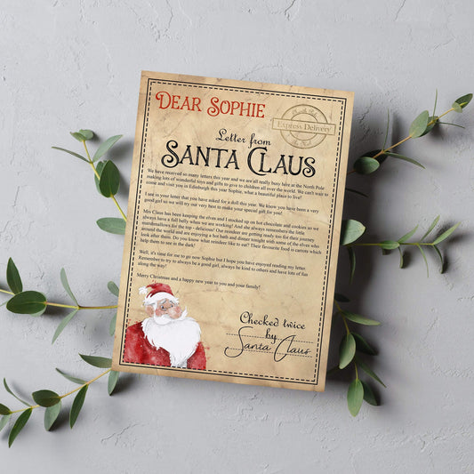 Personalised Santa Letter With Real Wax Seal