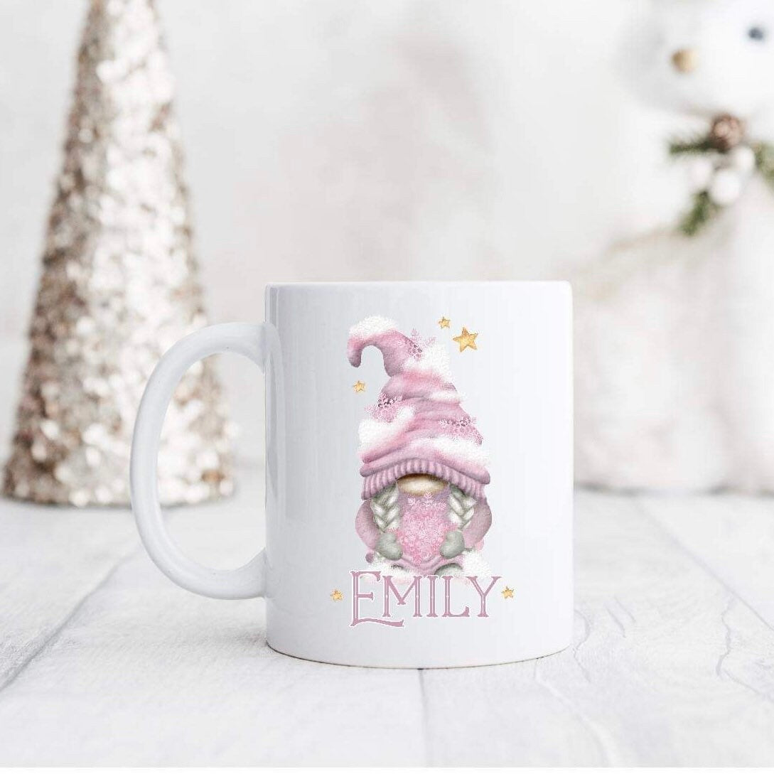 Personalised Christmas Couples Gonk Mug
