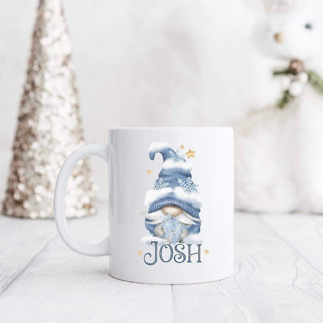 Personalised Christmas Couples Gonk Mug