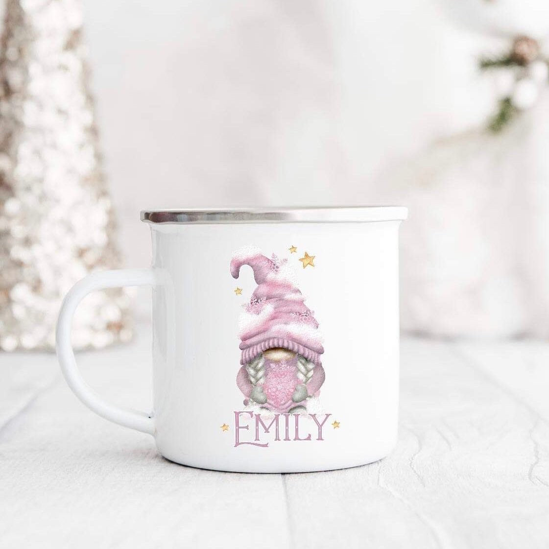 Personalised Christmas Couples Gonk Mug