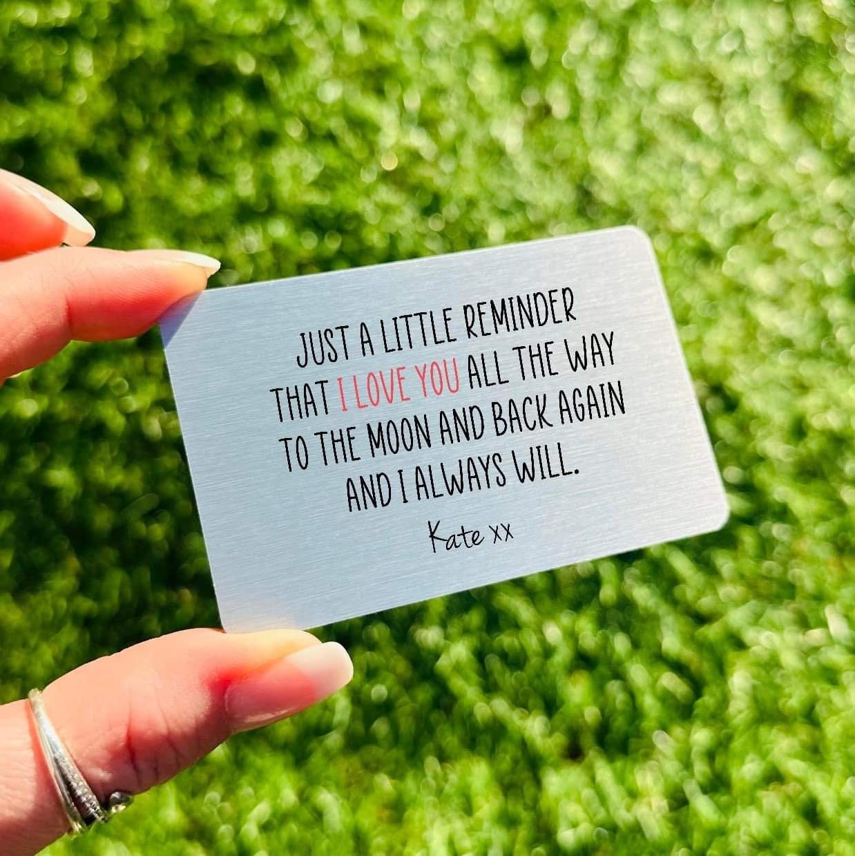 Personalised I Love You Wallet Card