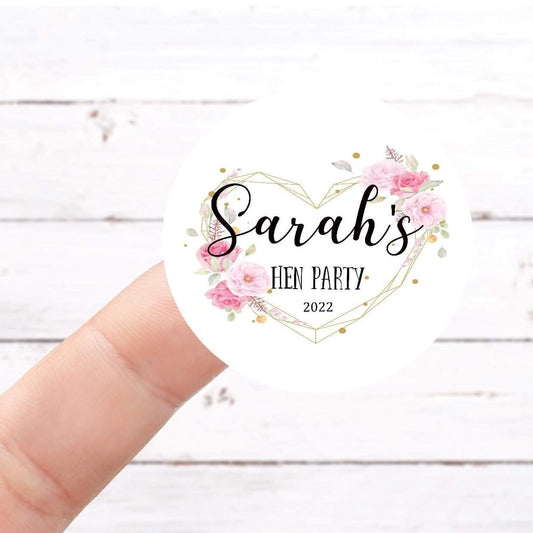 Personalised Hen Party Stickers