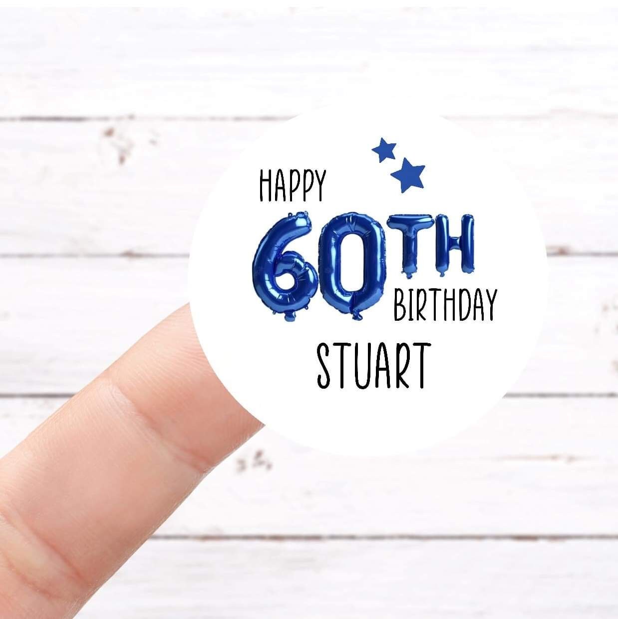 Personalised Milestone Birthday Stickers