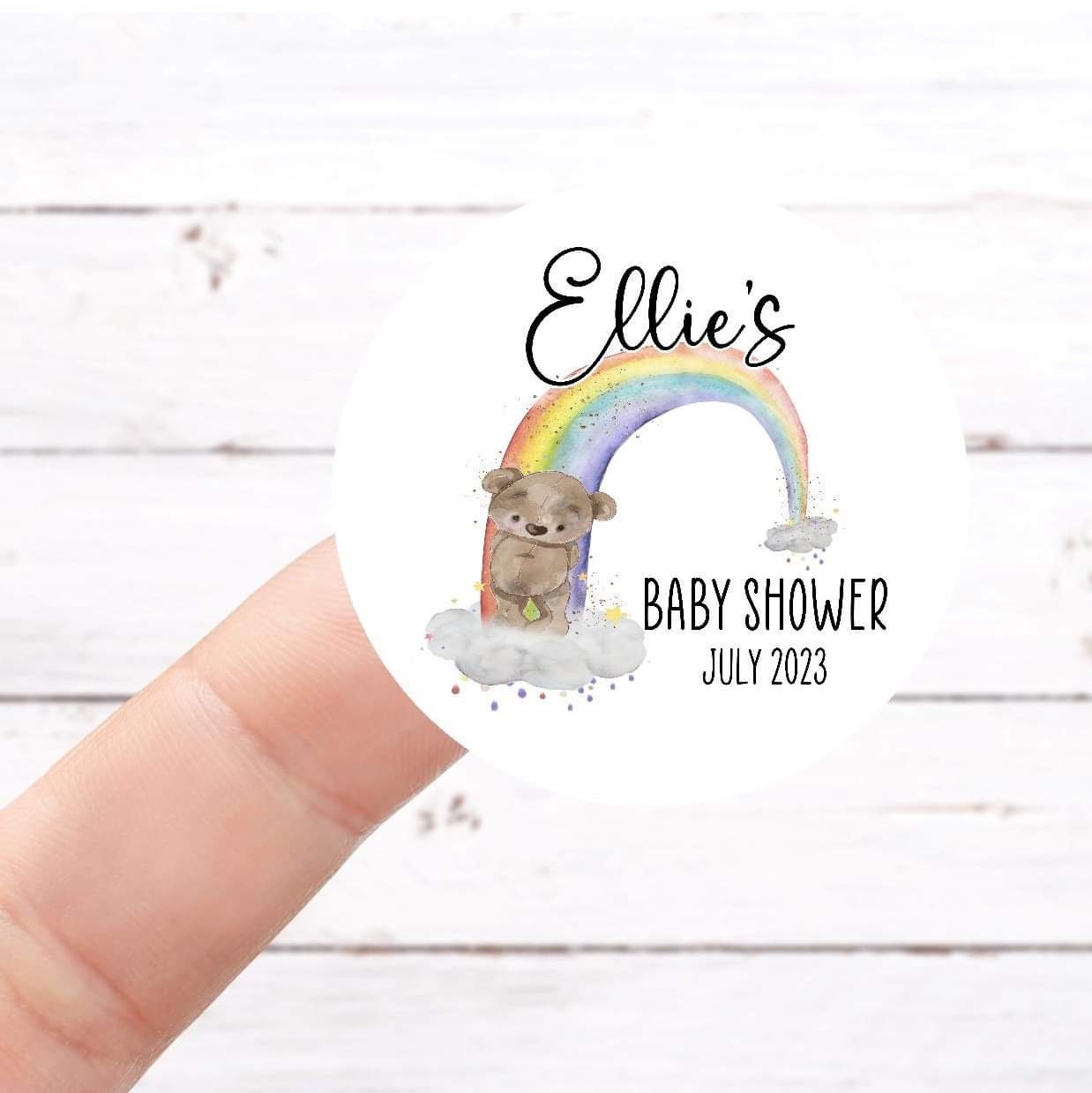 Personalised Baby Shower Stickers