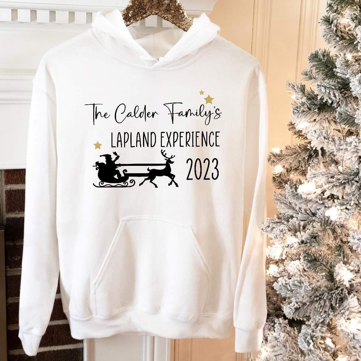 Personalised Lapland Christmas Family Hoodie