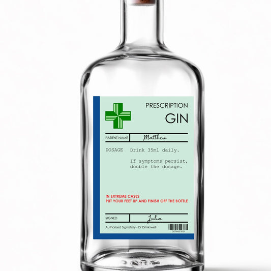 Personalised Prescription Gin Bottle Label