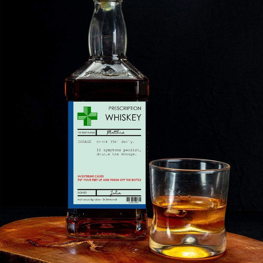 Personalised Prescription Whiskey Bottle Label