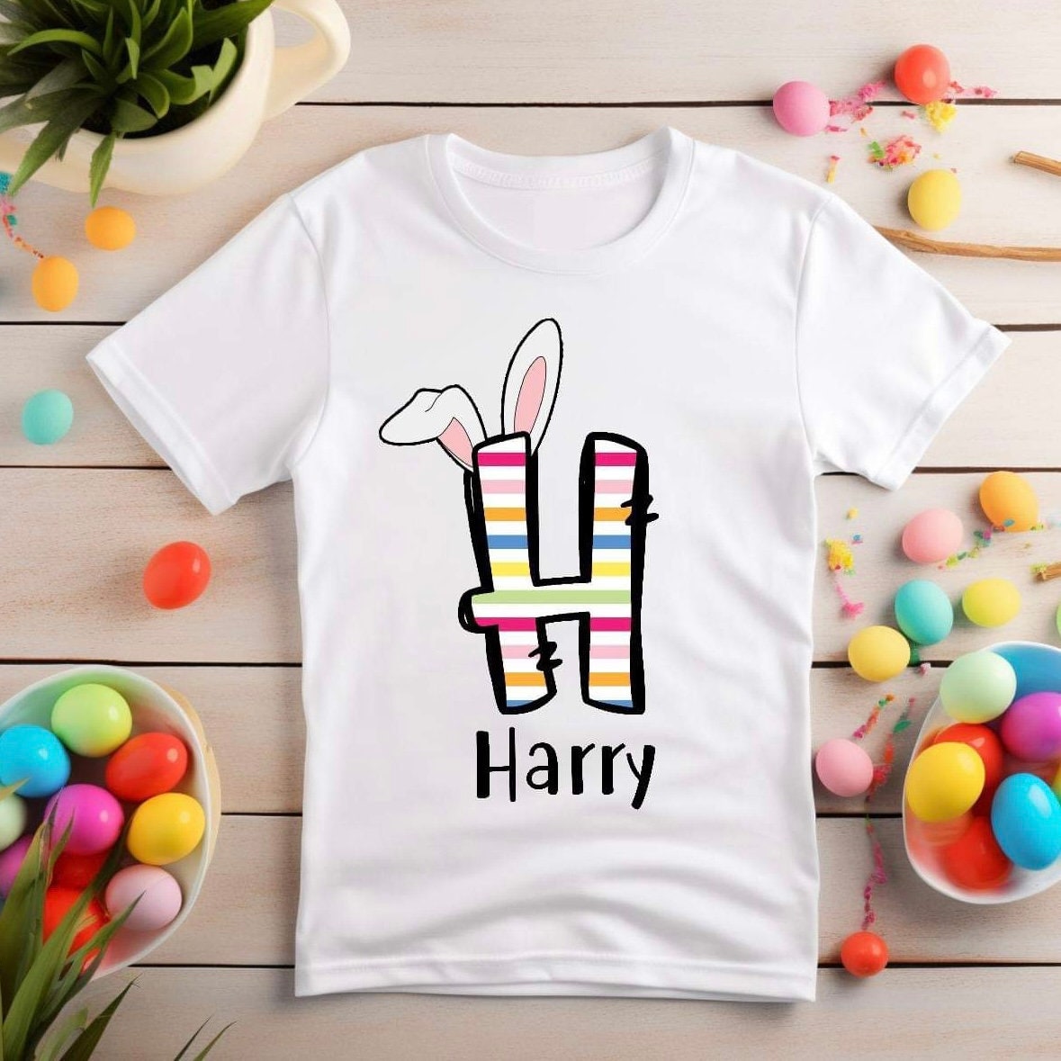 Personalised Easter Initial Tshirt