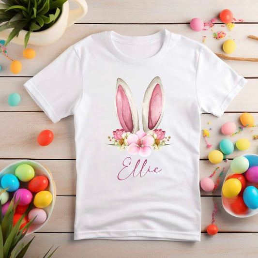 Personalised Easter Bunny Ears Tshirt