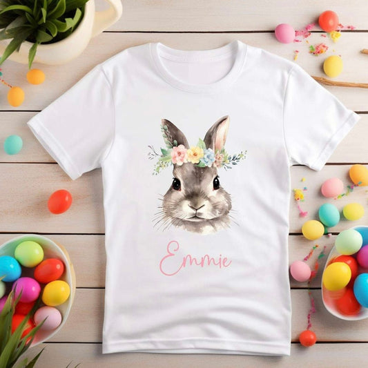 Personalised Easter Cute Bunny Tshirt