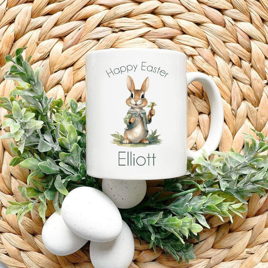 Personalised Easter Cute Bunny Mug