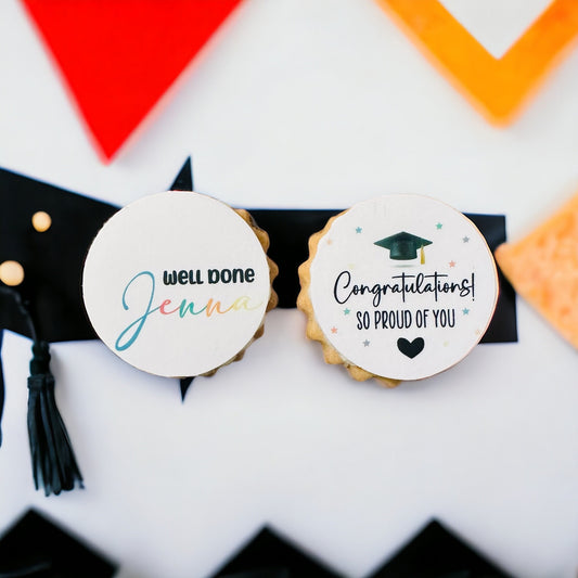 Personalised Set of 2 Congratulations Exams Biscuits