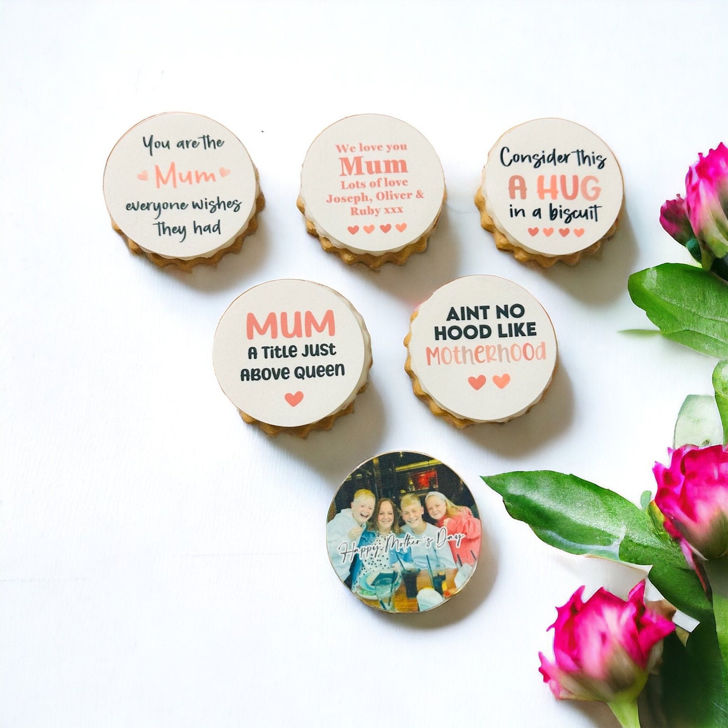 Set of 6 Personalised Mum Biscuits