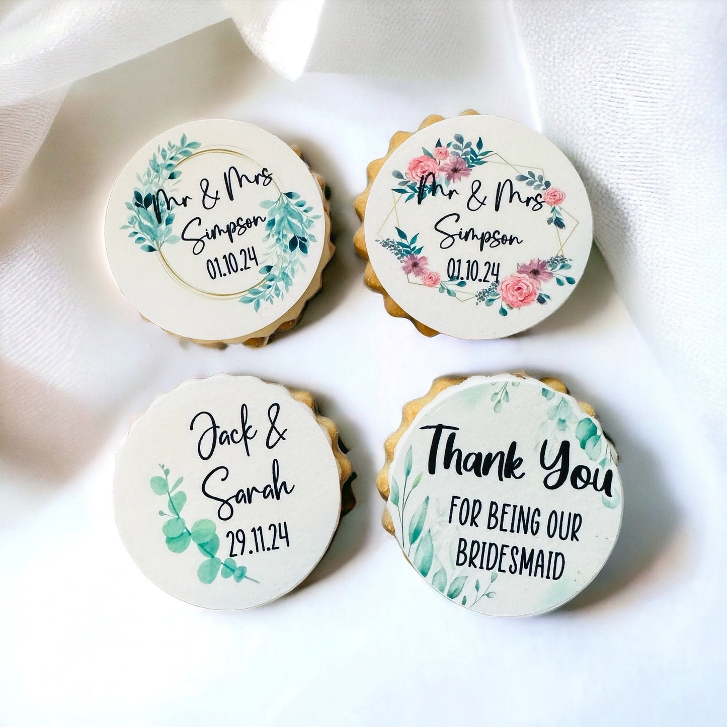 Personalised Wedding Favour Biscuits
