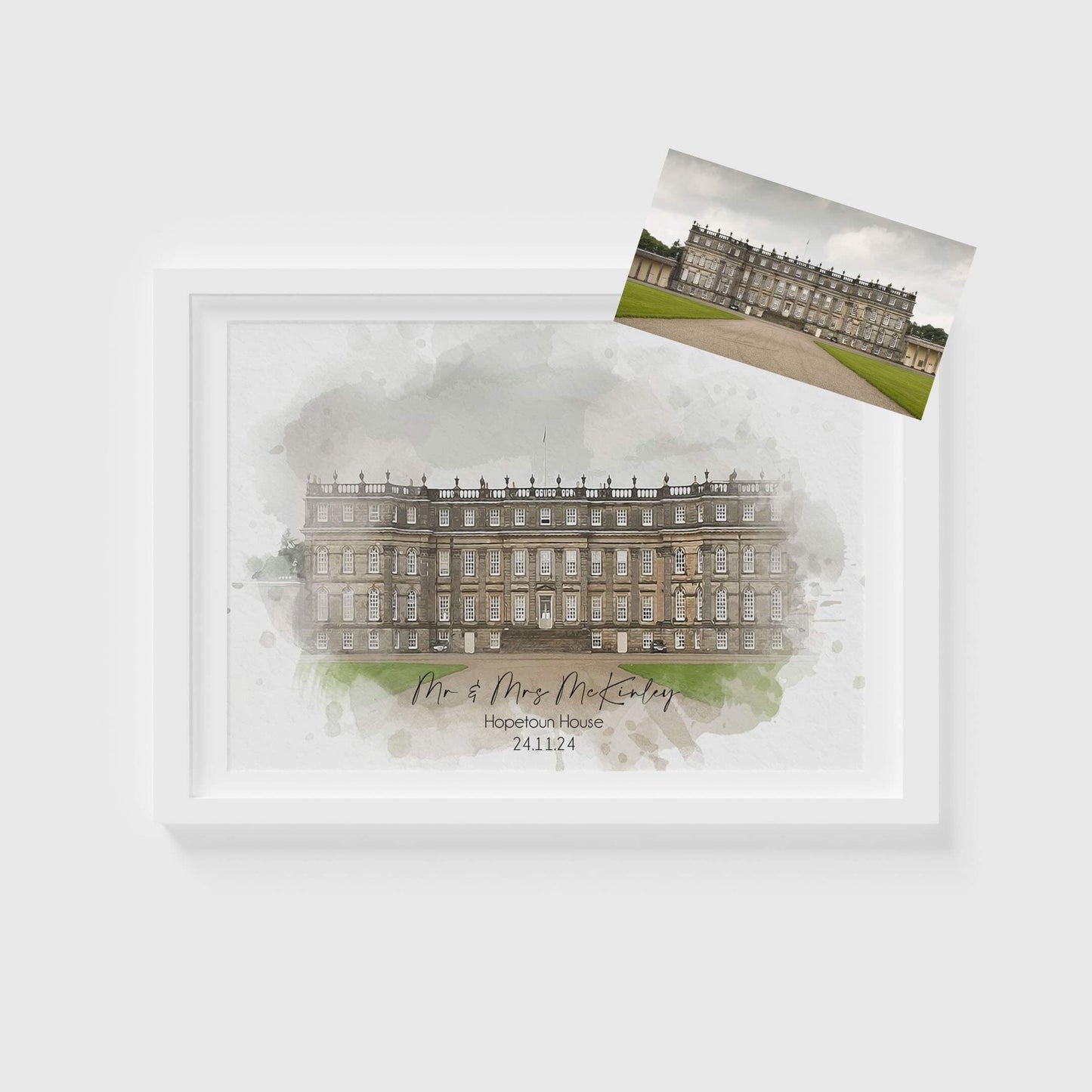 Personalised Wedding Venue Watercolour Print